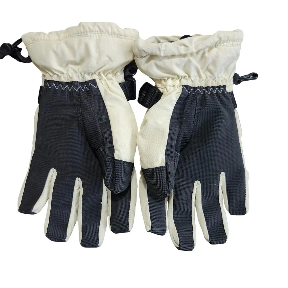 Hotfingers Ski Gloves Womens M Cream Black Insulated Winter Snowboarding Gear